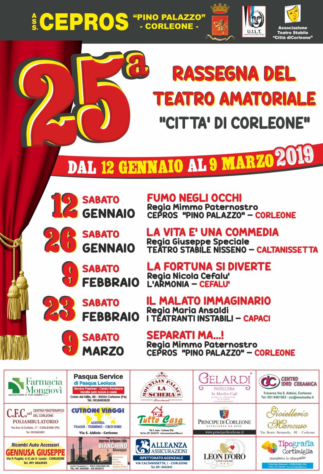XXV Rassegna del Teatro Amatoriale “Città di Corleone”