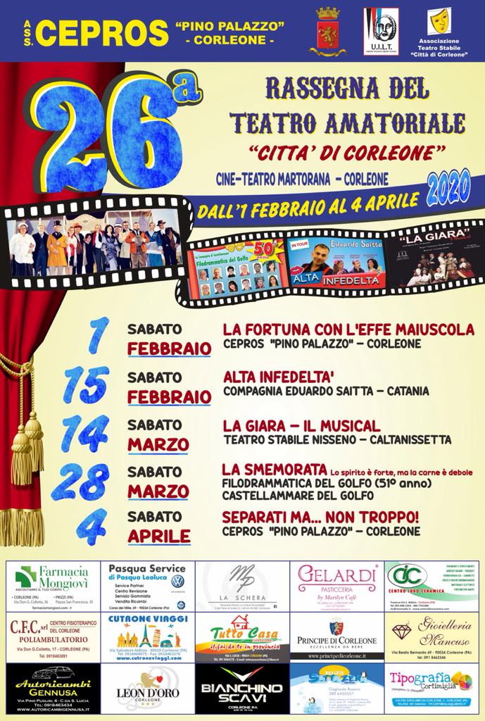 XXVI Rassegna del Teatro “Città di Corleone” - 2020